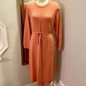 NWT Pure Jill peach, knit, cotton blend dress size medium